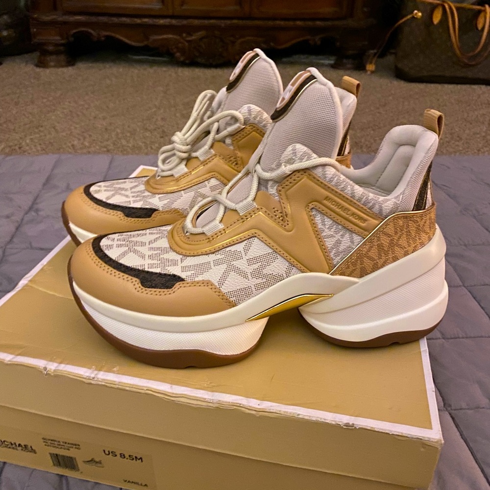 Michael Kors Olympia Monogram Trainers.